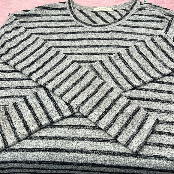 Rag & Bone Hudson striped jersey shirt black and gray - Picture 4 of 5